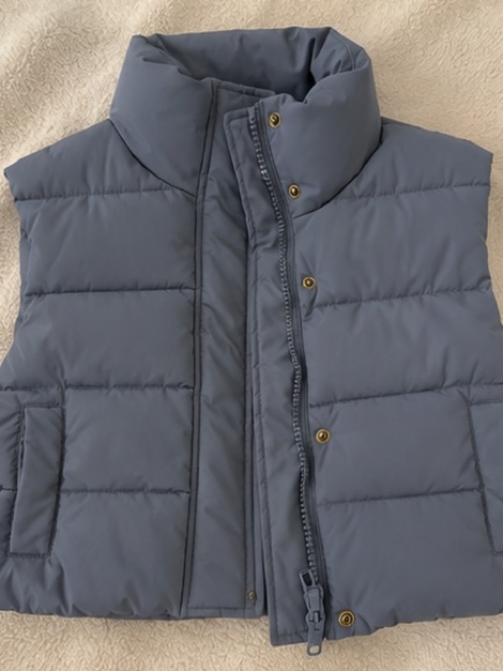 Garage Slate Blue Quilted Puffer Vest